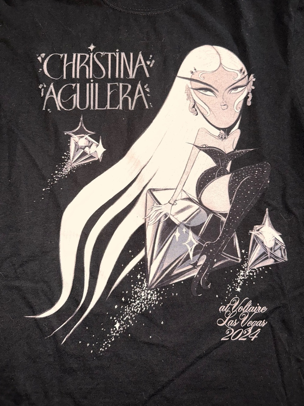 Medium Christina Aguilera Voltaire 2024 Las Vegas Concert Tour Music Shirt